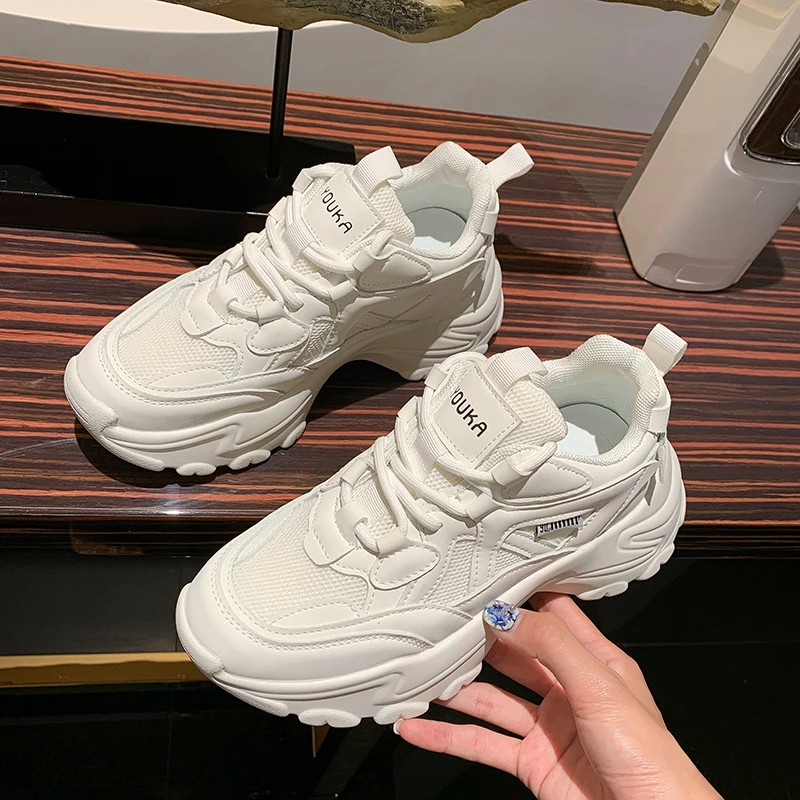 

Nice Women Platform Chunky Sneakers Designers Fashion Brand Casual Shoes Woman Tennis Basket Female Summer Vulcanized Shoes
