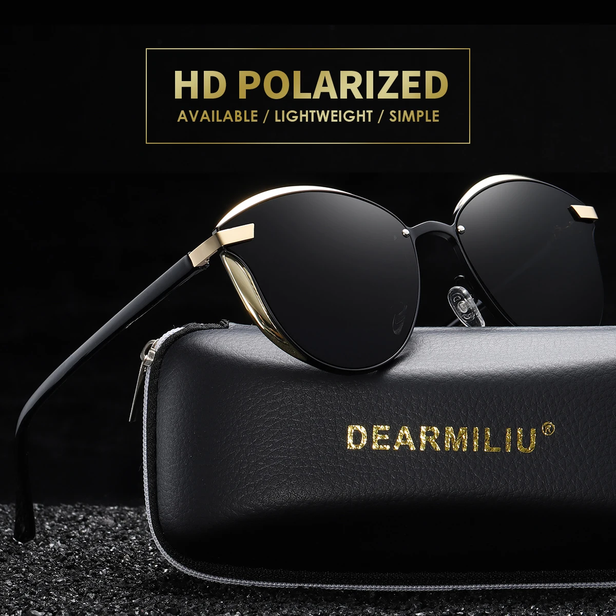 DEARMILIU, новинка, кошачий глаз, солнцезащитные очки, женские, поляризационные, модные, для девушек, солнцезащитные очки, женские, Ретро стиль, оттенки, Oculos de sol Feminino 0824