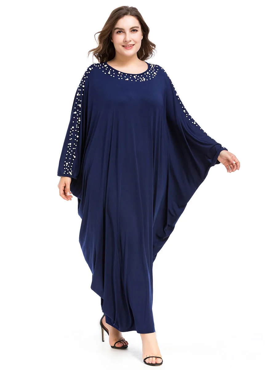 Размера плюс качественное Новое арабское элегантное свободное Абая кафтан