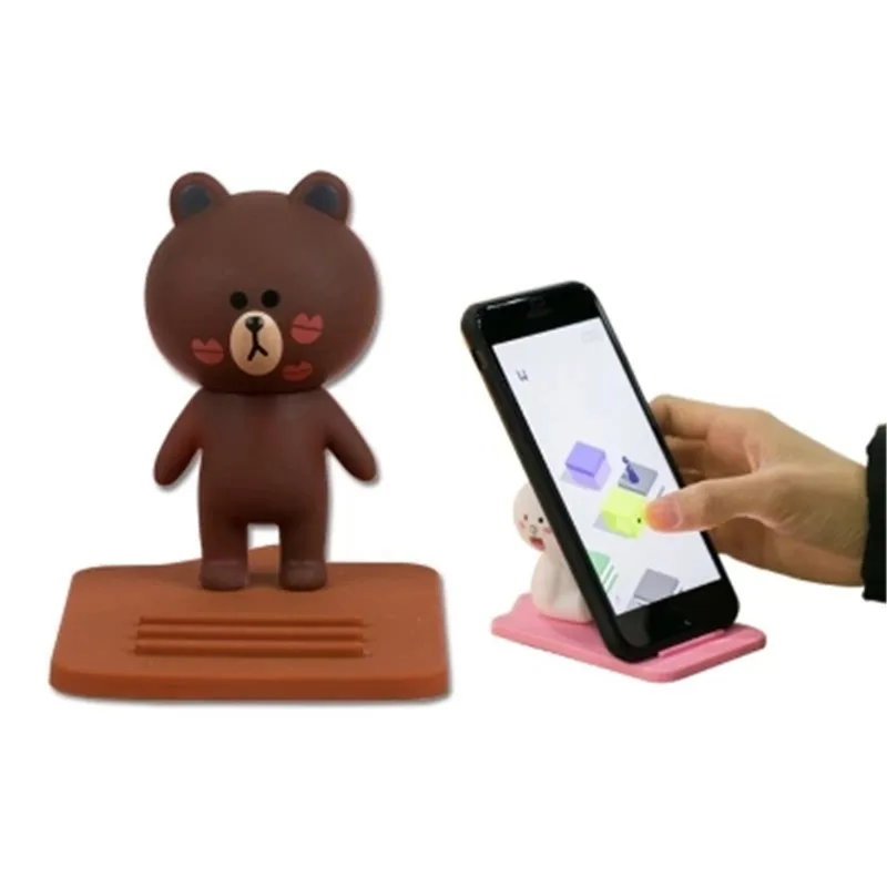 cartoon character silicone doll desktop mobile cell phone holder stand for iphone ipad smartphone desk tablet bracket mini lazy free global shipping