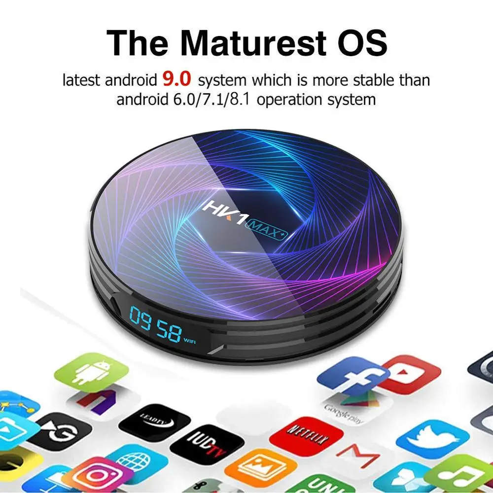 HK1MAX + Восьмиядерный Android 9 0 Смарт ТВ приставка 4 Гб RK3368 PRO HK1 MAX Plus 1080P H.265 2 4G/5G Wifi BT 1000M |