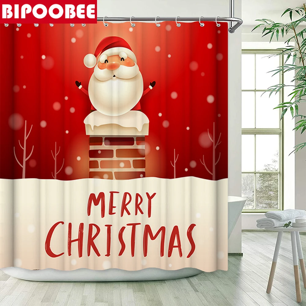 Высококачественная занавеска для душа с надписью Merry Christmas | Дом и сад