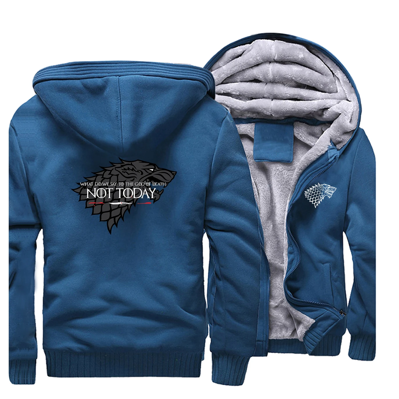 Игра престолов Мужская Толстая зимняя Флисовая теплая куртка Ayra Stark пальто Not Today пальто толстовки Толстовка дом Старк спортивная одежда