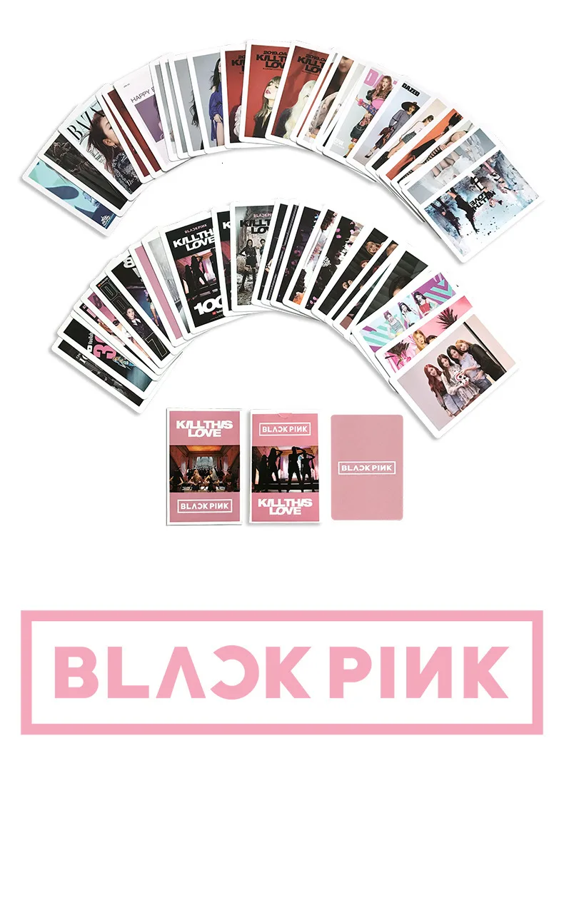 54 шт./компл. KPOP Blackpink LOMO Card Bangtan мальчики фотографии фото открытка фотографии канцелярские товары украшения принадлежности веер подарки