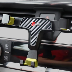 carbon fiber adjustable car air vent outlet cell phone cradle holder stand for audi a6 c7 a7 a3 s3 8v q2 q3 8u a4 a5 b9 q5 b8 free global shipping