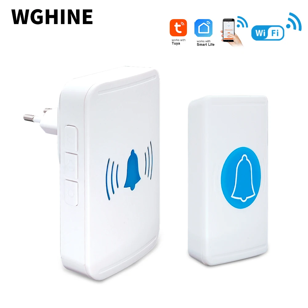 

Outdoor Wireless Doorbell WiFi Smart Door bell set Tuya Smart Life App Secure news push Home Welcome Chimes With Waterproof