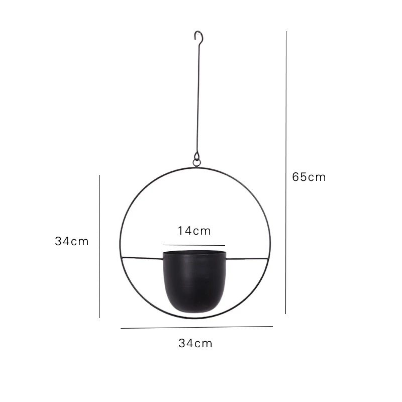 Metal Hanging Pot Plant Hanger Chain Iron Flower Planter Basket Swinging Holder Home Balcony Decor | Дом и сад