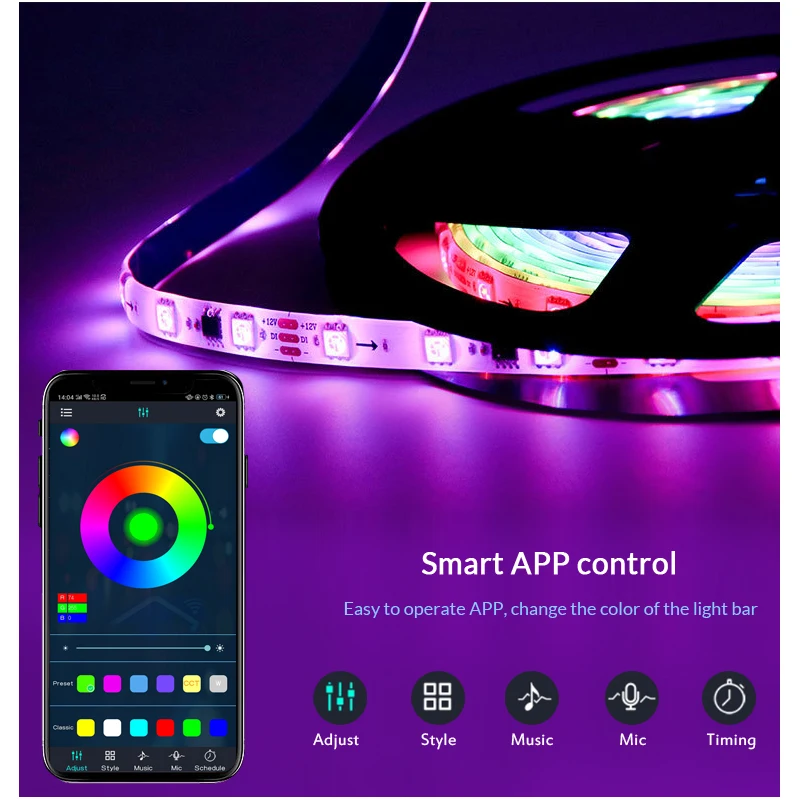 Индивидуальная Адресуемая Светодиодная лента WS2811 Dream Color RGBIC 12 В постоянного тока