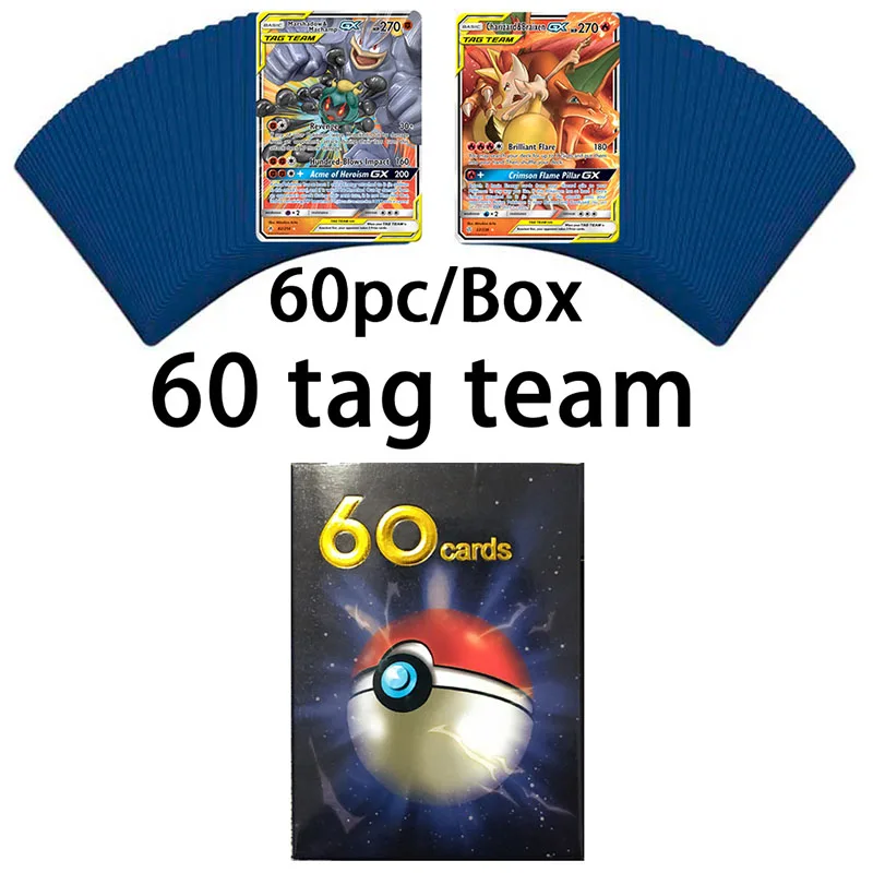 

60pcs Pokemon V Cards GX EX MEGA VMAX English Trading Battle Collection Game Shining Card Booster Best Selling Kids Toys Gift