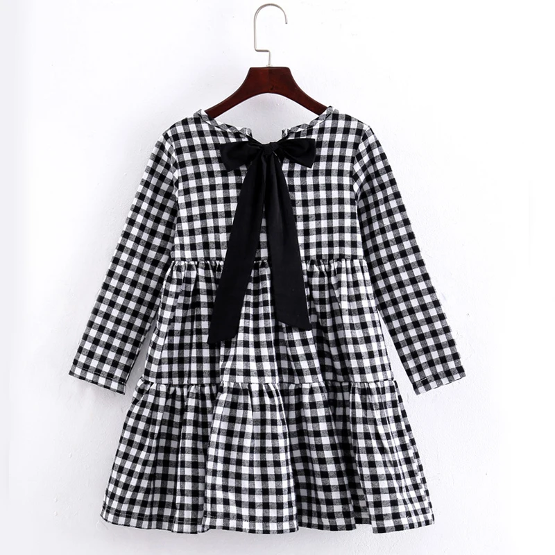 Детское Хлопковое платье в полоску с V-образным вырезом на спине | Детская одежда