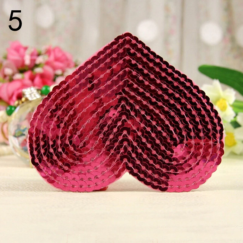 1 шт. нашивки с сердечками звездами и блестками для одежды вышитые железные