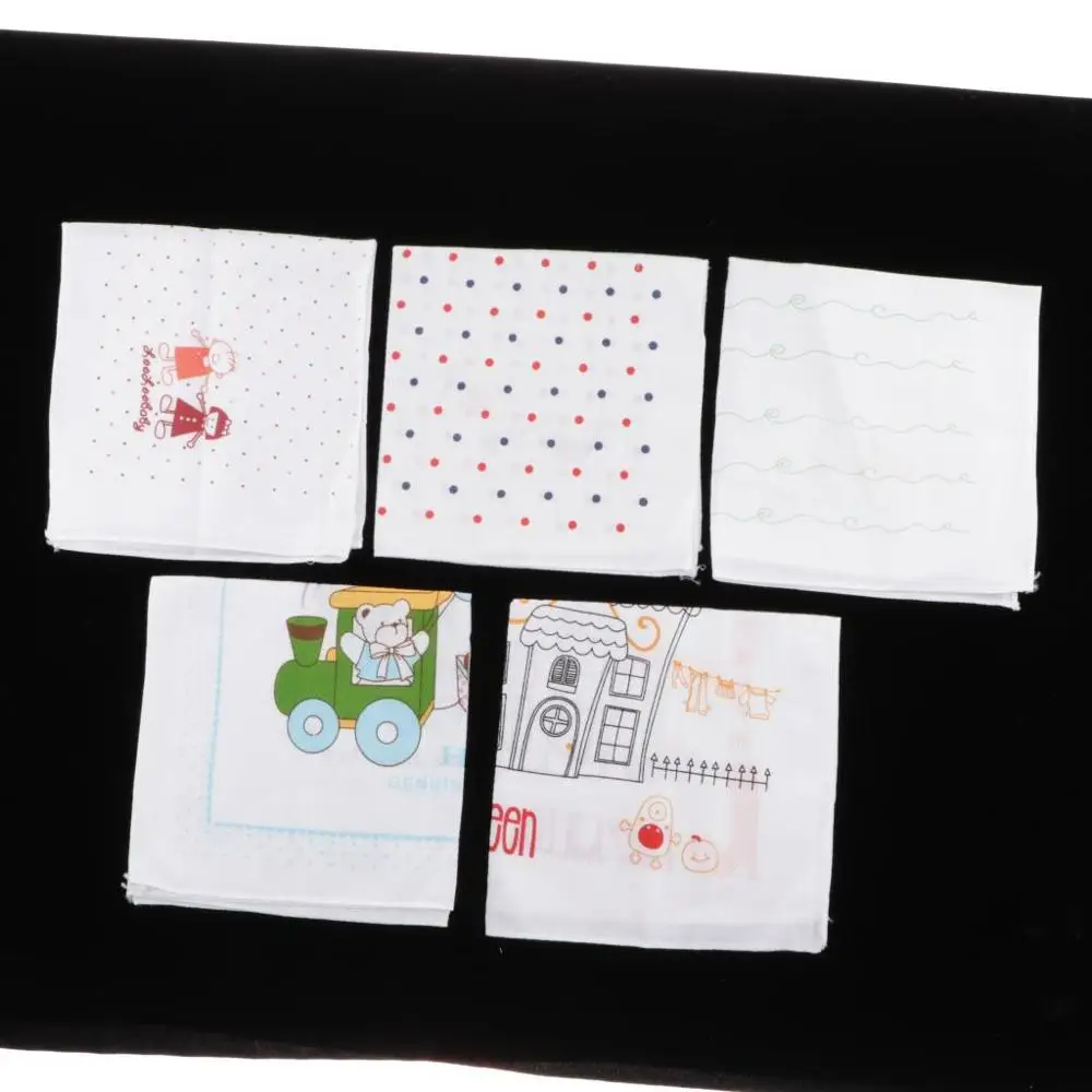 5 шт. детские чистые носовые платки из 100% хлопка|Мужские галстуки и платки| |