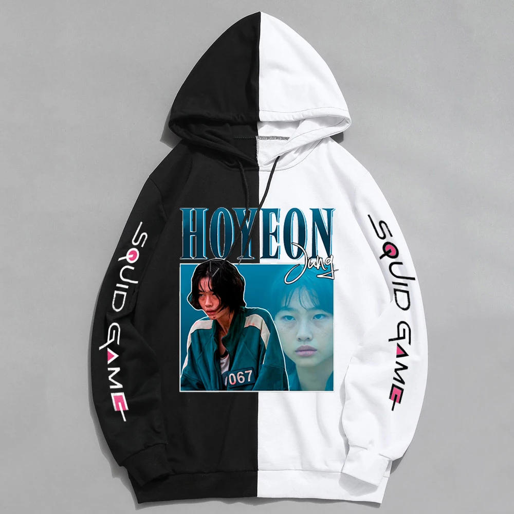 

New Korean Squid Game Hoyeon Hoodie Men Kawaii Cartoon Harajuku Unisex Winter Warm 456 Graphic Streetwear Funny Sweatshirts Male