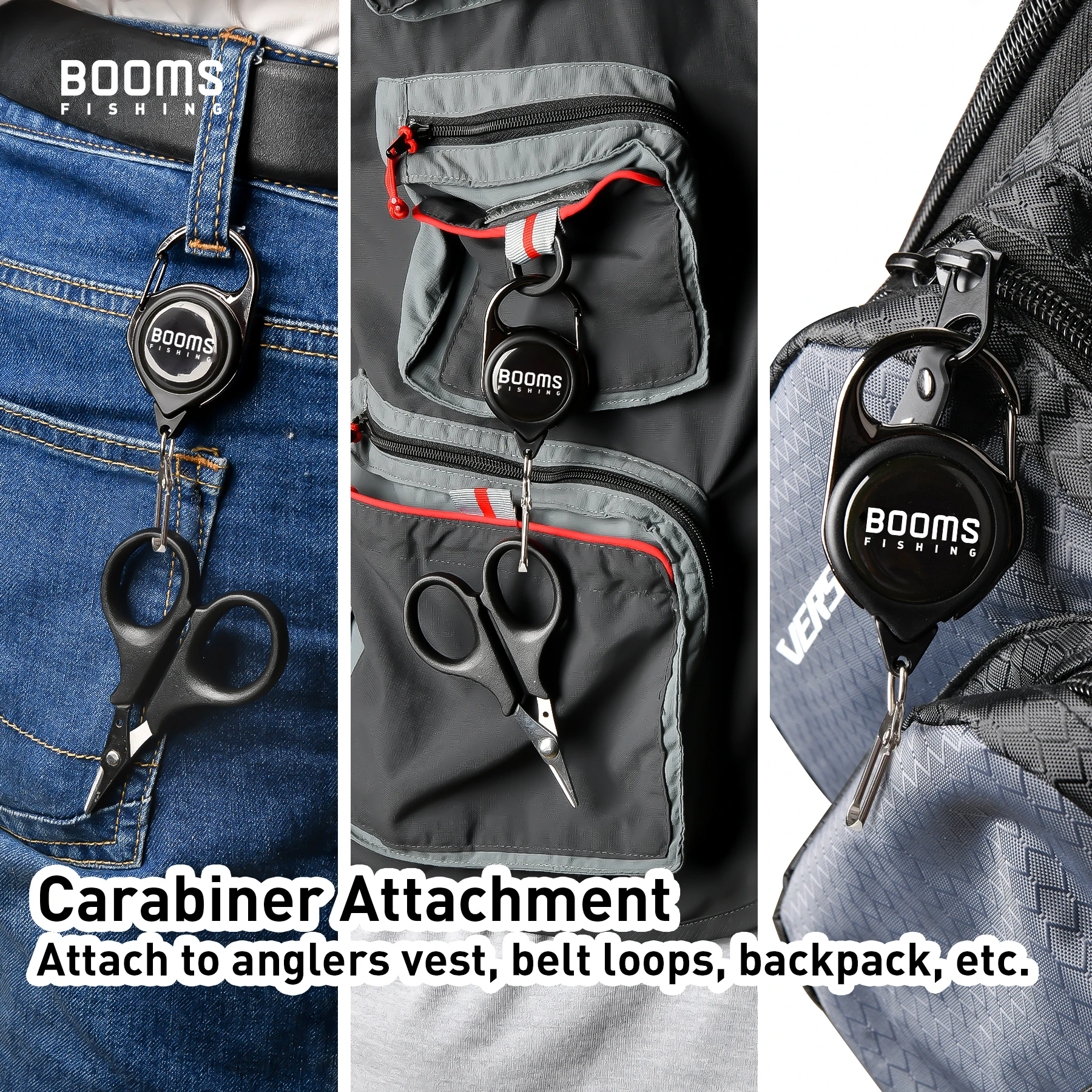 Booms Fishing RG1 Retractable Badge Holder / Retractable Lanyard