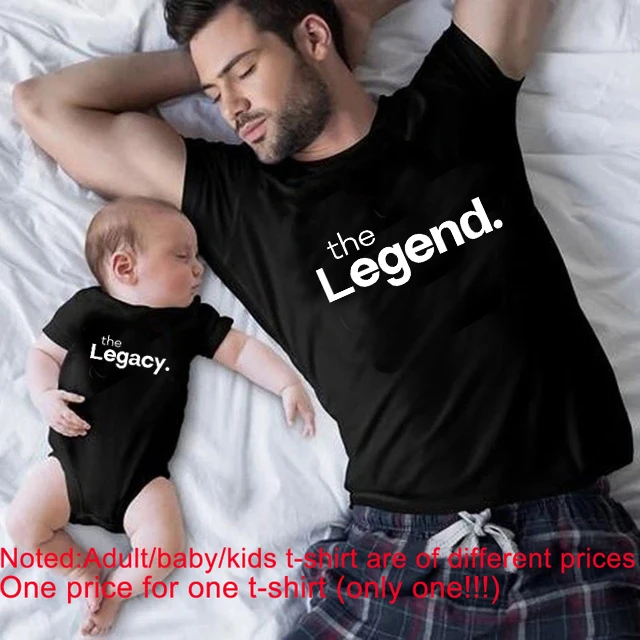 Семейный образ одежда для отца сына семейная The Legend and Legacy футболка детское боди |