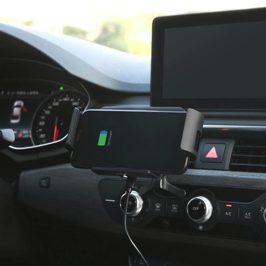 automatic clamp horizontal navigation bracket car wireless charger for samsung galaxy fold z fold 2 3 note20 ultra iphone holder free global shipping