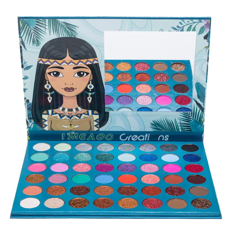 blue(48colors) ICYCHEER авокадо студия матовые тени для век Палитра питания блеск блесток хайлайтер мерцающий макияж Пигмент Тени для век Палитра - Цвет: blue(48colors)