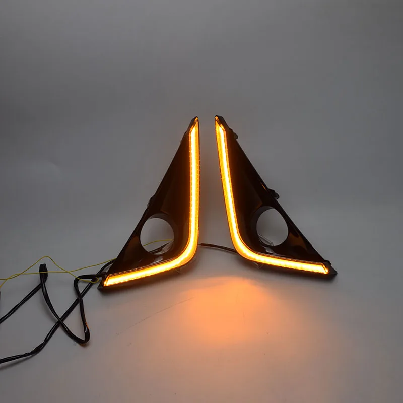 YUANEN светодиодный Габаритные огни с крышкой противотуманных фар чехол для Toyota Раш