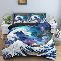 psychedelic wave duvet cover set abstract bedding set single double twin full queen king soft microfiber quilt comforter cover