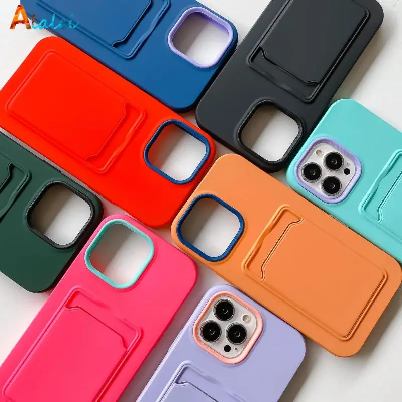 

Candy Colors 3 in 1 Phone Case For iPhone 13 12 11 Pro Max X Xs Max Xr 7 8 Plus Se 2020 Two-color Card Package Protective Shell