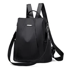 Популярный женский рюкзак, повседневные нейлоновые однотонные школьные сумки, модная Съемная сумка через плечо