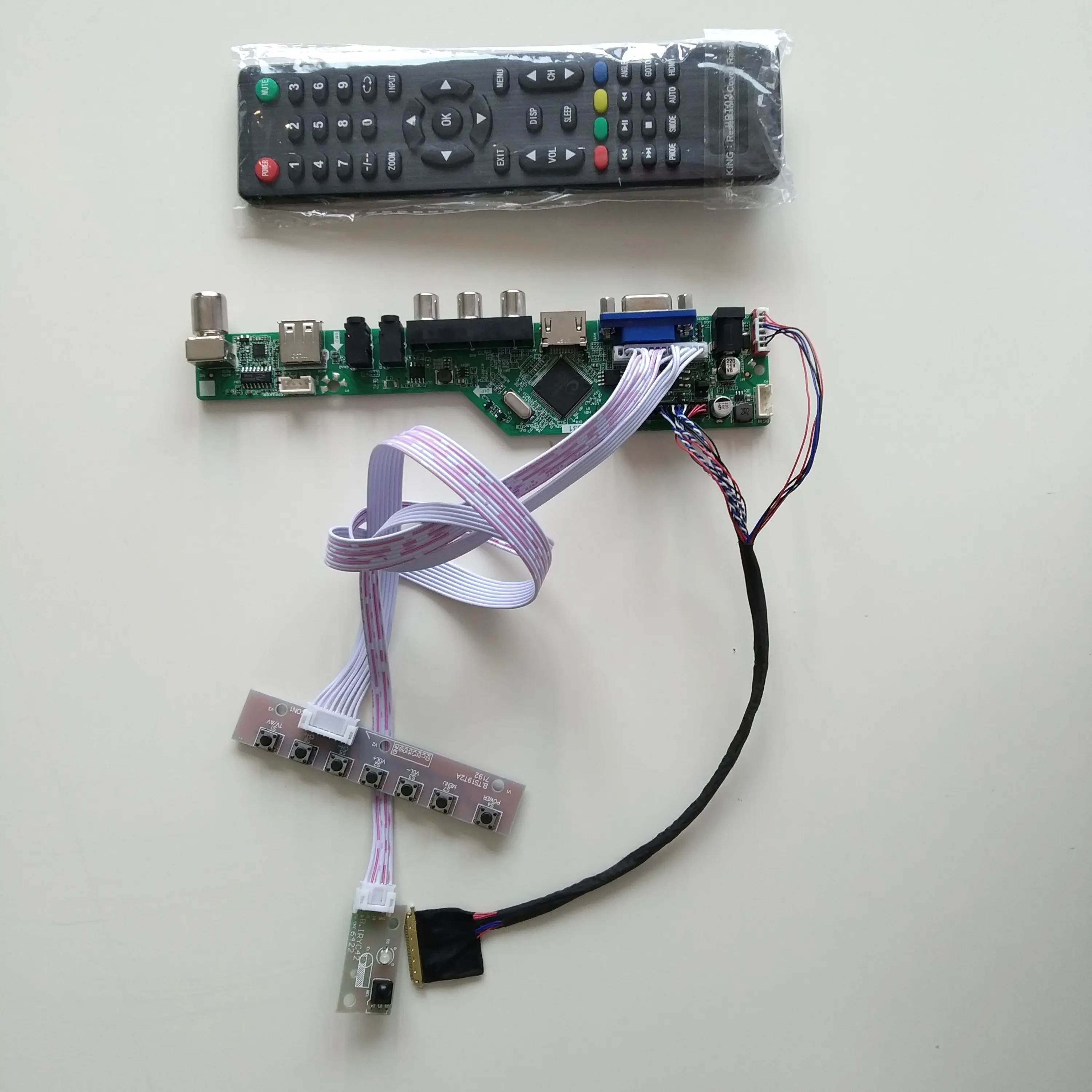 

VGA AV LCD LED TV USB AUDIO Controller driver Board display kit For LTN101NT02 1024X600 monitor cable