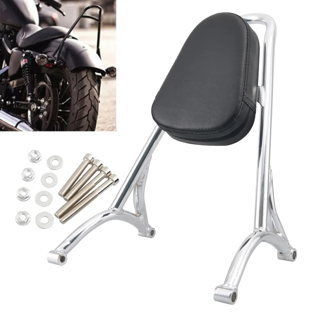 

Motorbike Rear Short Passenger Sissy Bar Backrest w/Cushion Pad For Harley Sportster XL Iron Nightster 883 1200 Forty Eight