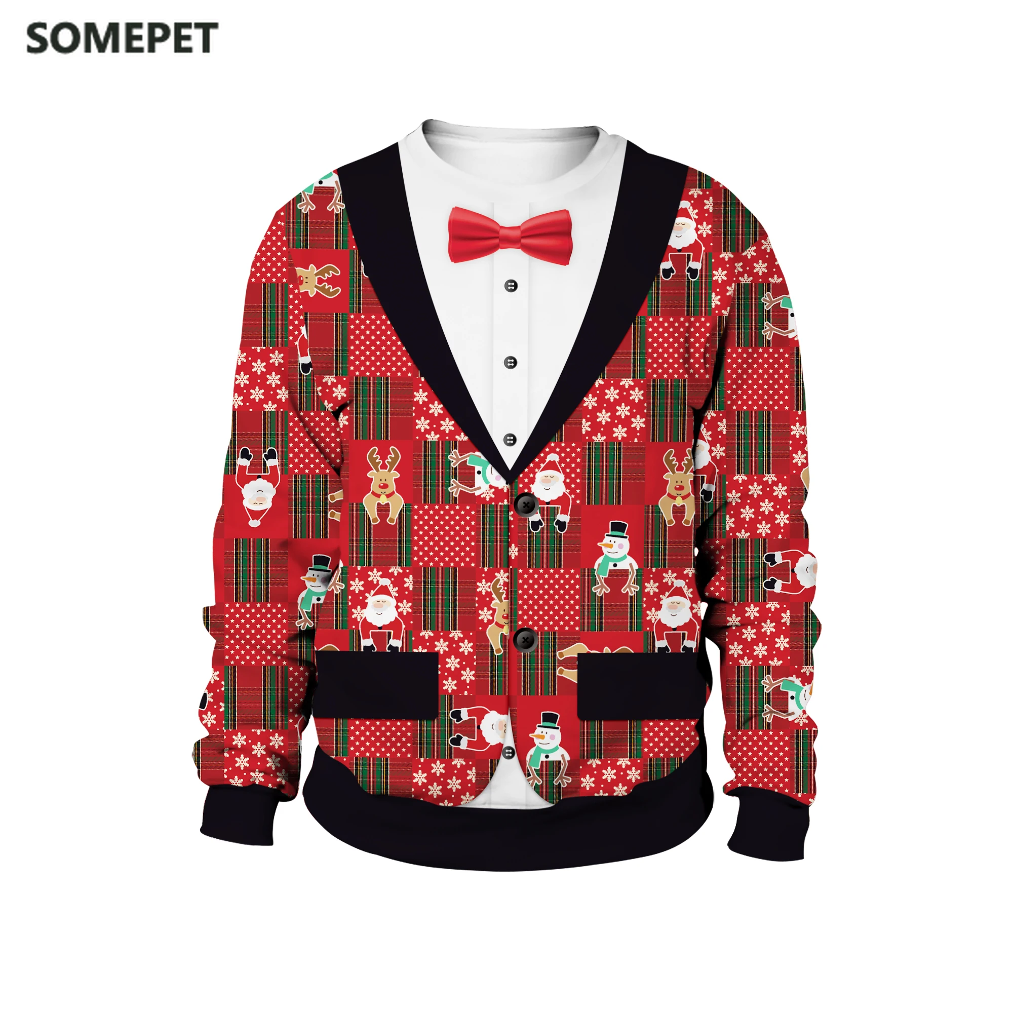 christmas sweater funny cute novely xmas print green jumper casual holiday family party pullover gifts women men sweatshirts free global shipping