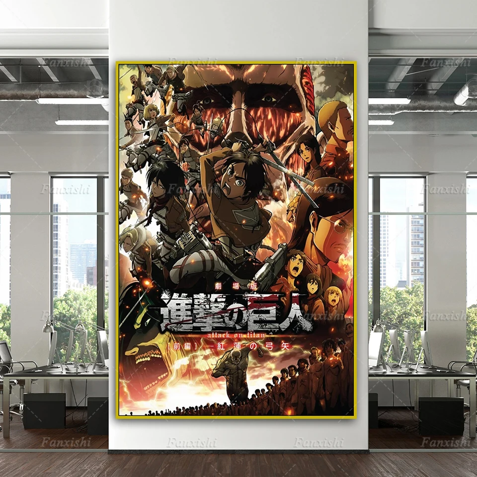 

Japanese Classic Anime Attack On Titan Poster And Prints Wall Art Canvas Picture Home Decor Pictures Modern Living Room Cuadros