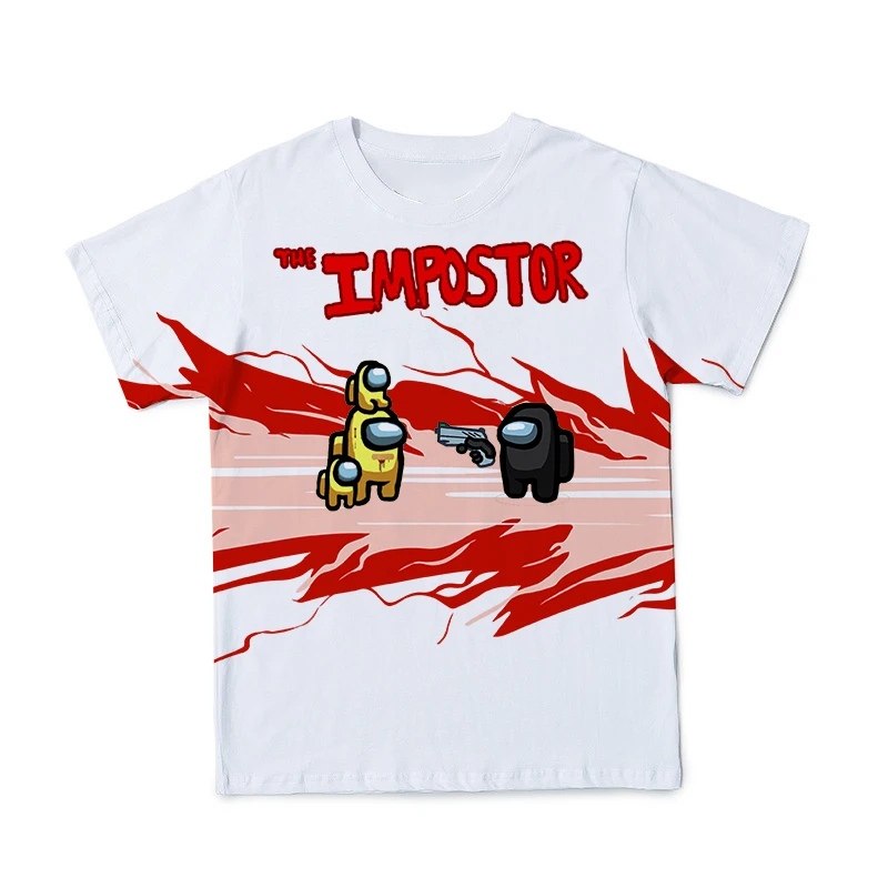 

Summer New Men's 3DT Shirt Cartoon Game We Are Together Printing Large Size Short Sleeve O-Neck Casual T-Shirt Couple Streetwear