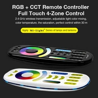 milight fut092 2 4g rf 4 zone group rgbcct touch remote for single color cct rgb rgbw rgbcct lamps or led strip series