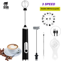 yajiao new electric mixer blender milk frother handheld 3 speeds with stainless bubble maker whisk for coffee cappuccino