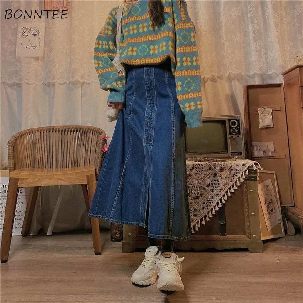 

Empire Skirts Women Vintage Fall Spring A-line Chic Femme Korean Fashion Clothing All-match Daily College Girls Bottoms