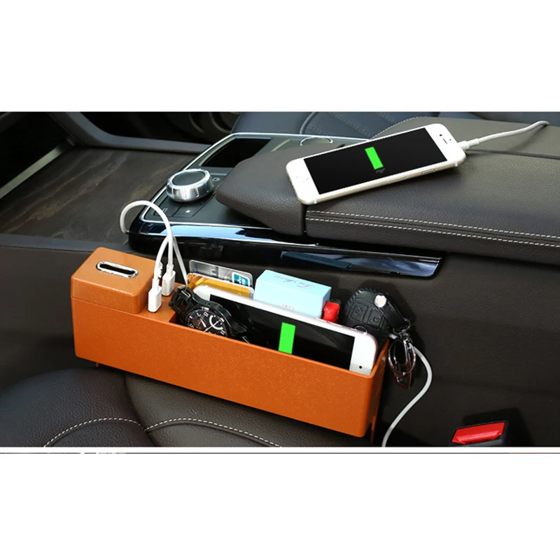 Multi-functional Car Seat Gap Storage Box 2 USB Wireless Charging For BMW X1 X3 X4 X5 X6 F10 F20 F15 F16 F25 F26 F30 F32 F34 F45 |