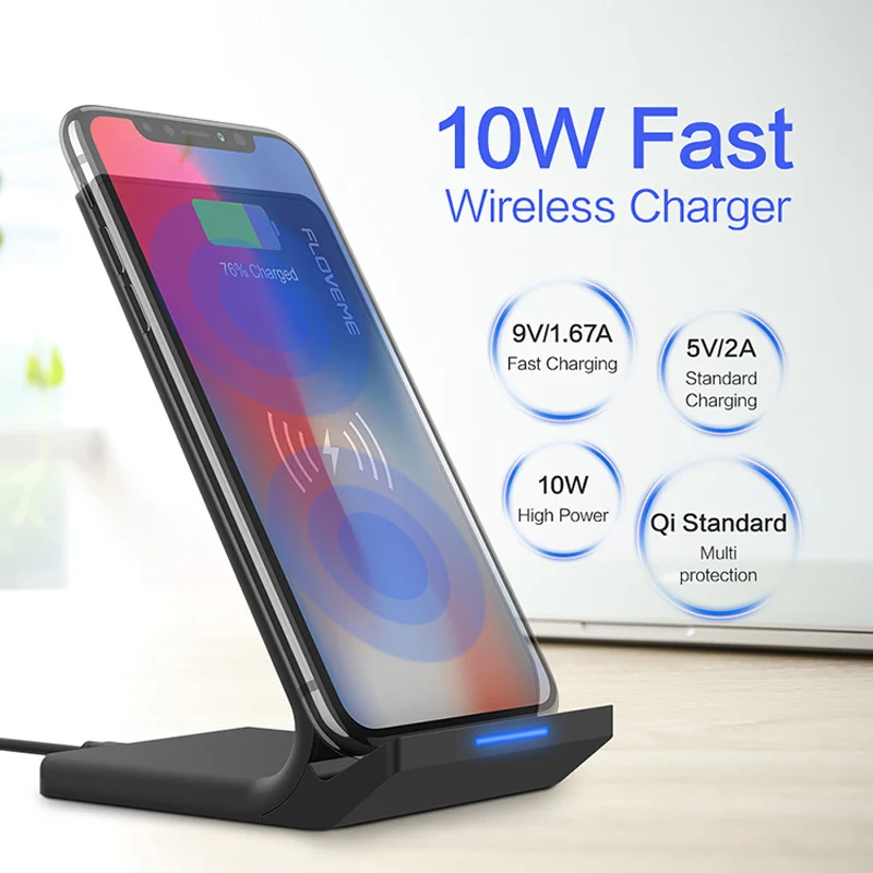 

Wireless Chargers for iPhone 12 11 Wireless Charger Stand 10W Fast Charging for Samsung Galaxy Huawei