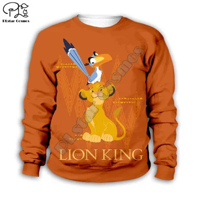 Blue Simba толстовка с капюшоном и 3D-принтом «Король Лев» для маленьких детей, толстовки на молнии стильная толстовка с длинными рукавами и рисунком для мальчиков и девочек-17 - Цвет: Blue