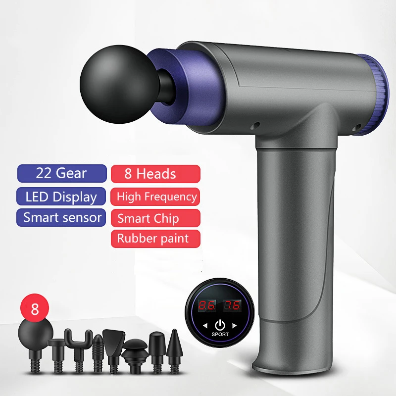 

Massage Gun LCD Touch Display Vibration Fitness Equipment Noise Reduction Design Electric Massage Instrument Muscle Stimulator