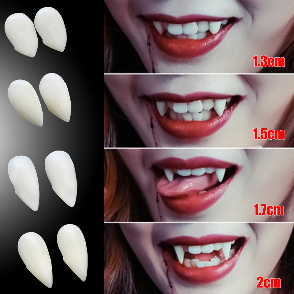 2/10 шт Косплей Хэллоуин зубные протезы зомби зубы вампира привидение дьявол клыки