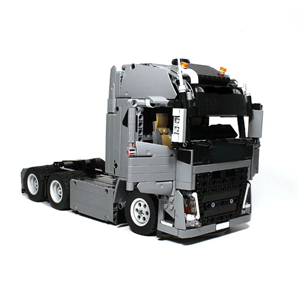 

MOC Technical Truck MOC-37849 Engineering Container Tractor Unit Building Blocks Vehicle Car Bricks Educational Toys Gifts