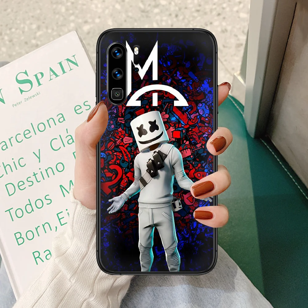 

DJ Marshmello Phone case For Huawei P Mate Smart 10 20 30 40 Lite Z 2019 Pro black bumper soft hoesjes painting funda luxury