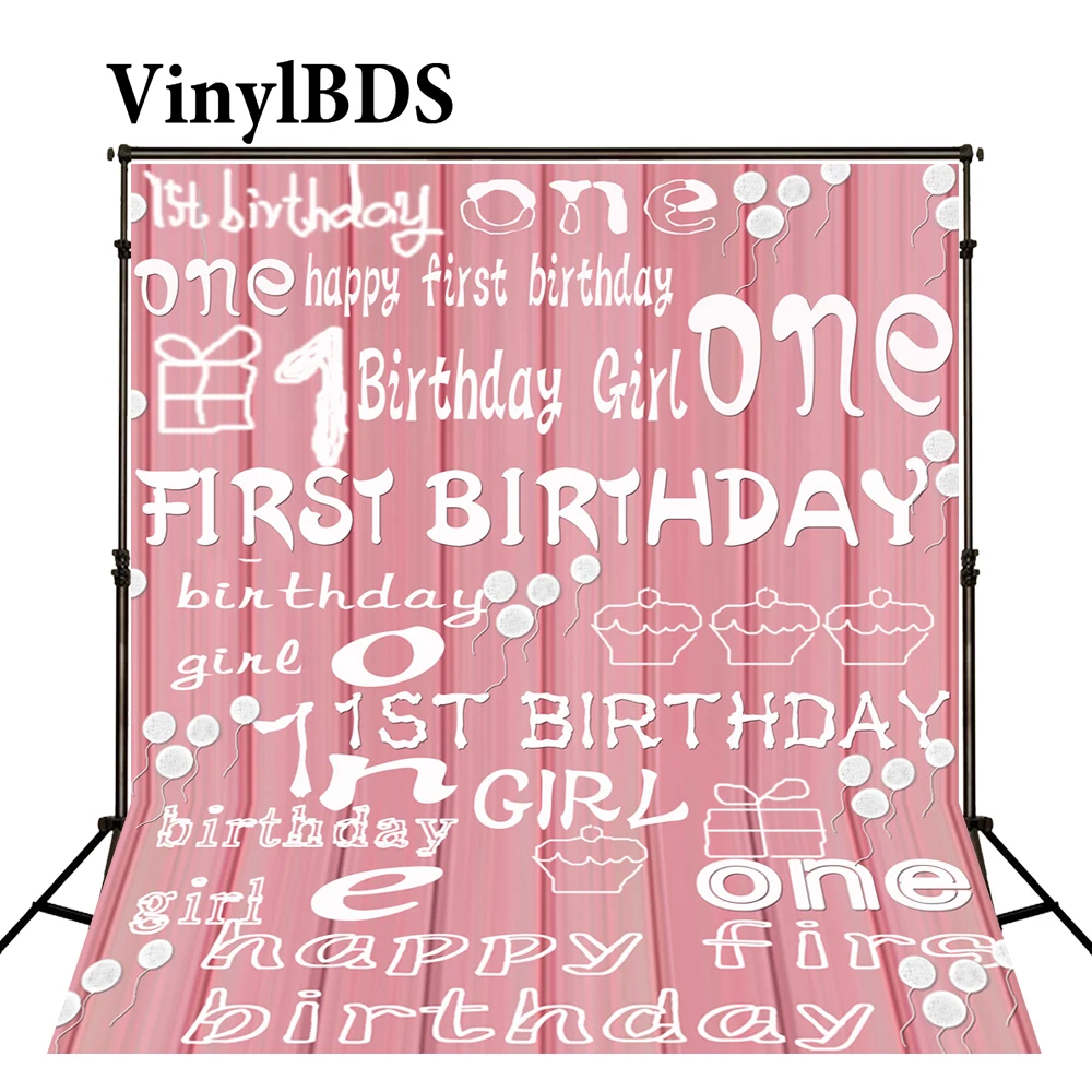 VinylBDSD розовый фон для фотосъемки первого дня рождения детский цифровой граффити