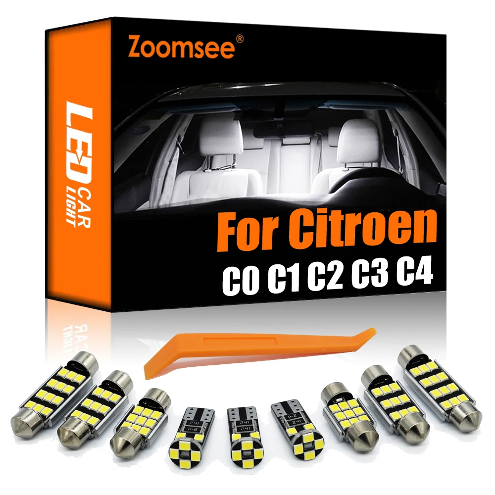 

Zoomsee Interior LED For Citroen E MEHARI Saxo C Elysee Xsara ZX C0 C1 C2 C3 C4 Nemo 1991-2020 Canbus Vehicle Indoor Light Kit