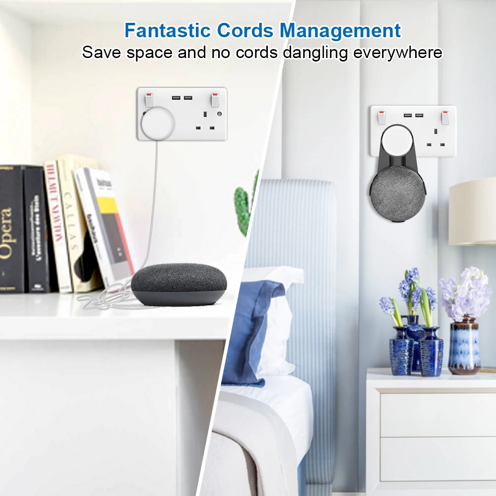 Настенное крепление для розетки держатель голосовых помощников Google Home