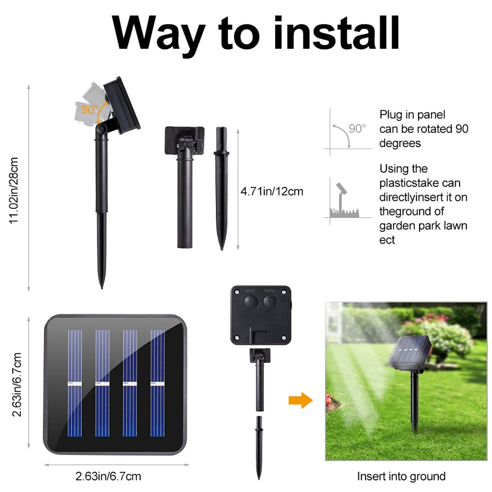 Рождественская гирлянда фонарь на солнечной батарее 30 светодиодов сказочные