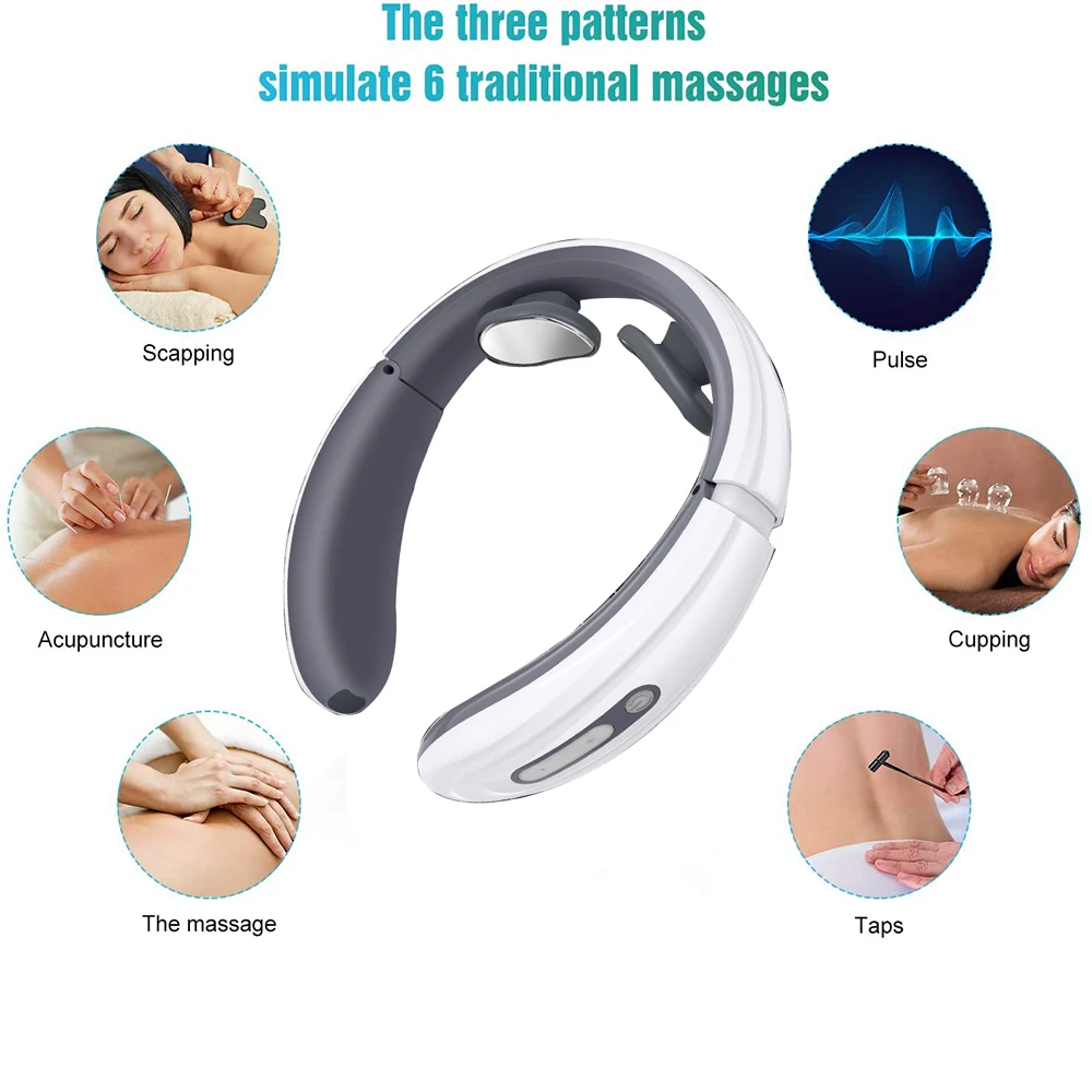 Cervical Massager Electric Pulse Electromagnetic Neck Massage Vibration Physiotherapy Apparatus | Красота и здоровье