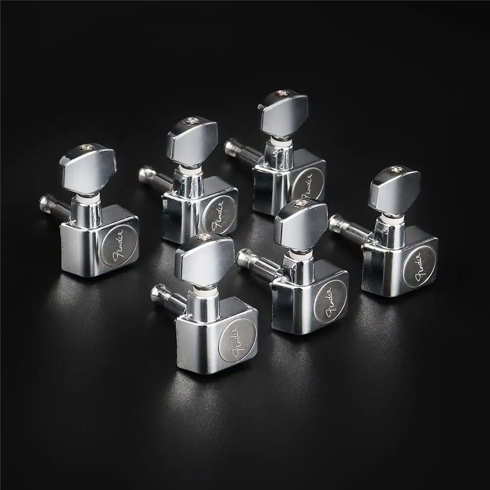 6r platz guitarra peg locking string gitarre tuning pegs schlüssel tuner maschine kopf für fd st elektrische gitarre silber free global ship