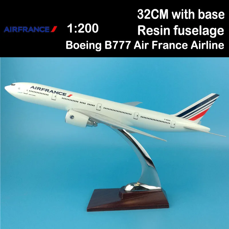 

32CM Boeing B777 Air France Airlines Airplane Model Toys Aircraft Diecast Plastic Alloy Plane Gifts Kids Adult Airliner Display