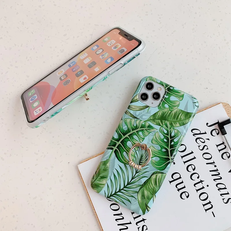 Винтажный чехол для iPhone 11 Pro XR X XS Max 7 8 6 6s Plus матовый с держателем кольца и