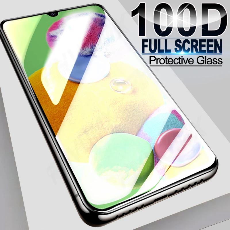 100D Full Screen Protective Glass For Samsung Galaxy A10 A20 A30 A40 A50 A70 Tempered Protector M10 M20 M30 M40 Glass Film Case
