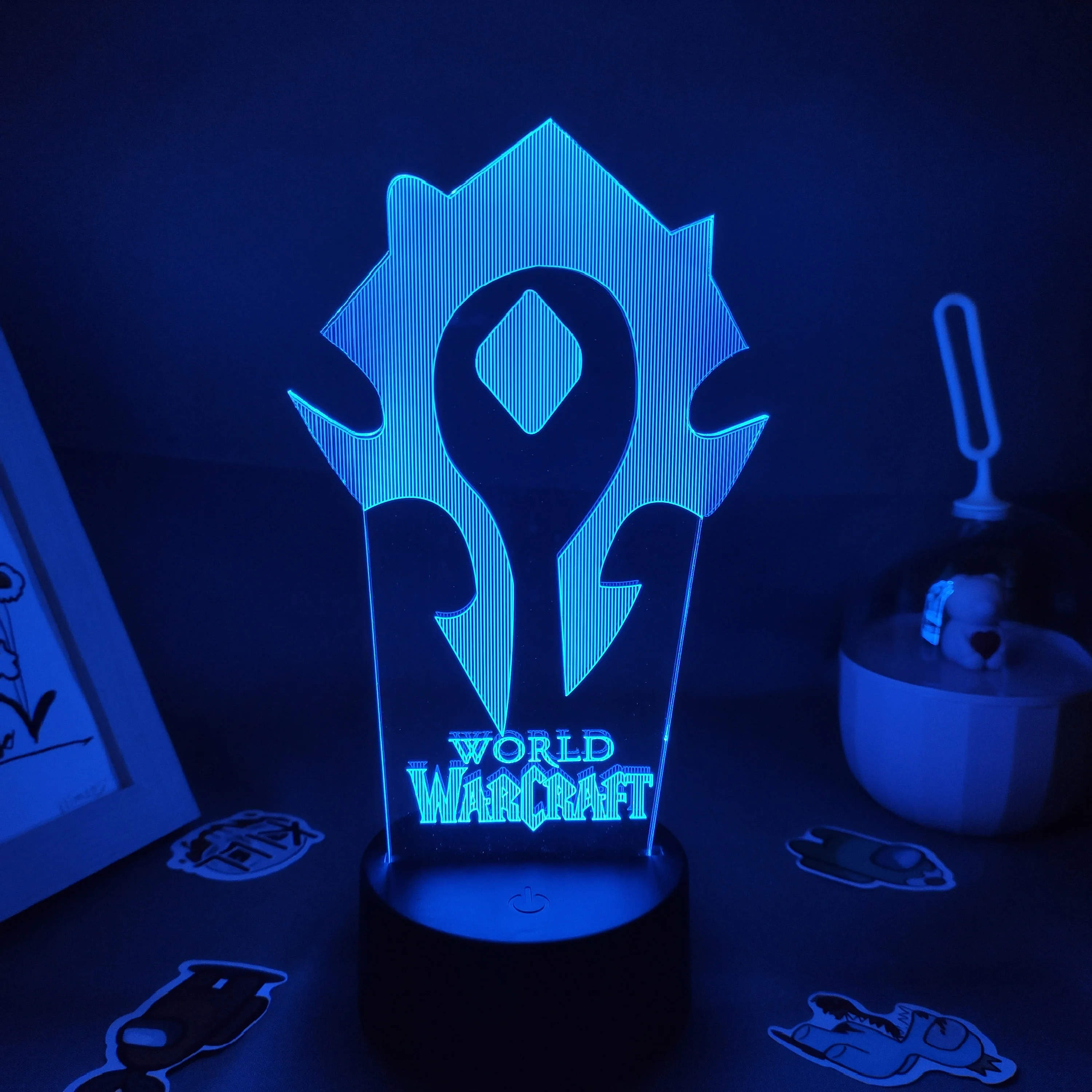 World Of Warcraft игровой флаг Орды лампа с логотипом светодиодный RGB ночник крутой